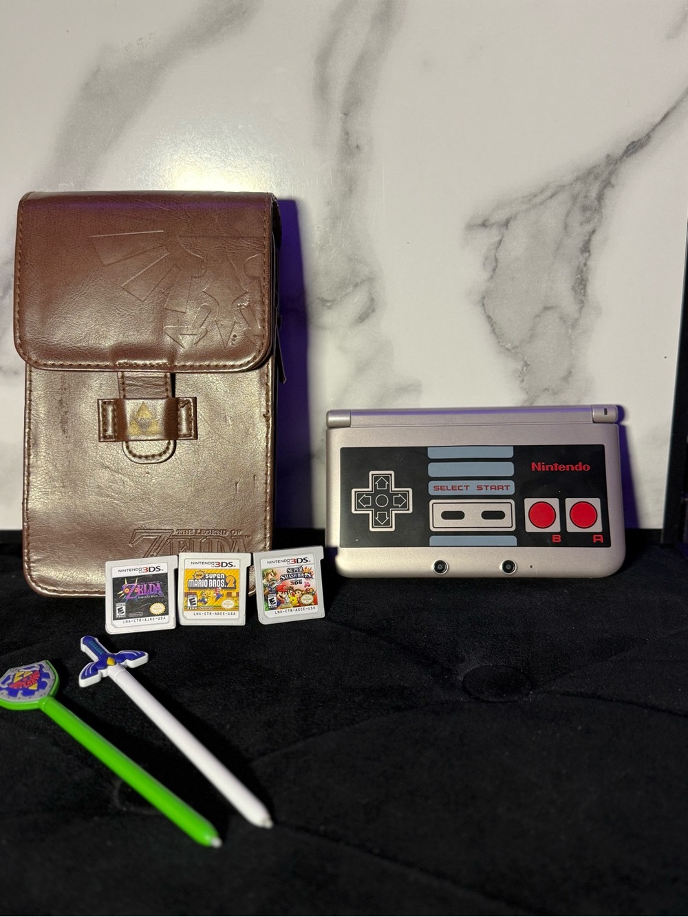Nintendo Silver & Black NES-Style New 3DS XL Handheld Console
